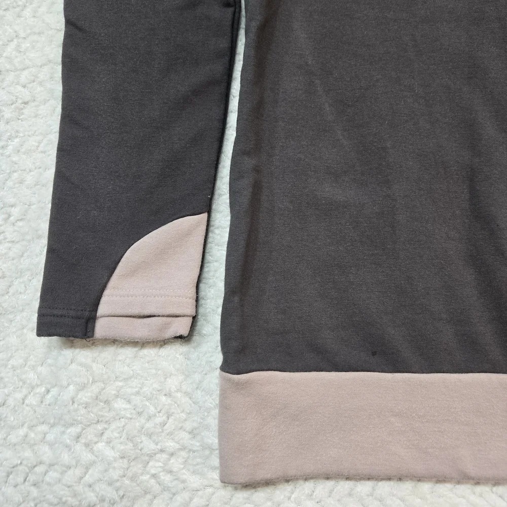 Ampersand Avenue Womens Size Large Side Zip Pullover Charcoal & Dusty Mauve - Picture 4 of 10